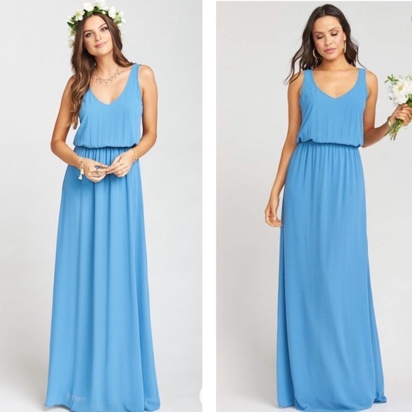 NWT Show Me Your Mumu Coastal Blue Kendall Maxi - Picture 1 of 8